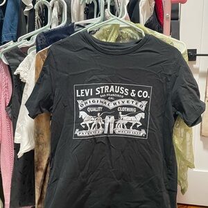 Levi's Black Graphic Tee for Men